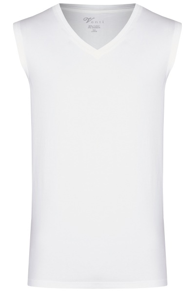 Venti Tank Top Doppelpack - Modern Fit - V-Ausschnitt - weiß - ohne OVP - 012800 001 