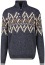 Thumbnail 1- Lerros Strickpullover - Regular Fit - Troyer - Norweger-Muster - blau