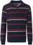 Thumbnail 1- Redmond Sweatshirt - Troyerkragen mit Reissverschluss - Streifen - rot